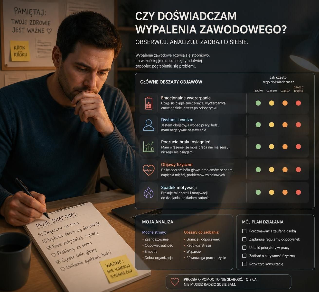 dowiedz się, jak skutecznie zapobiegać wypaleniu zawodowemu i dbać o zdrowie psychiczne, stosując praktyczne metody i strategie poprawiające samopoczucie w pracy i życiu codziennym.